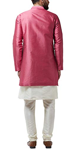 Image of SOJANYA (Since 1958 Men's Silk Blend Kurta Churidaar Pyjama & Jacket Combo