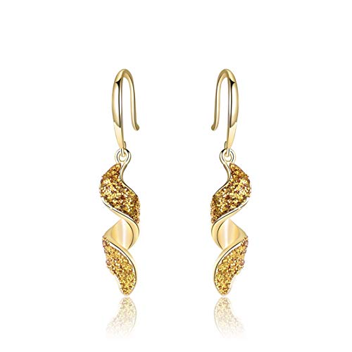 Boucles d'oreilles en forme de rayure ondulée argent 925 femme