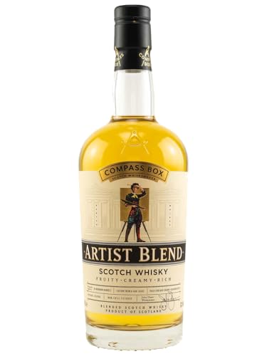 Compass Box | Artist Blend | Scotch Whisky | Reichhaltige Aromen | Mit Noten von gerösteter Eiche,...