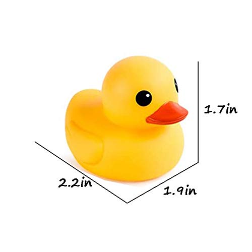 Umbworld Preschool Bath Toys Rubber Floating Squeaky Baby Wash Shower Toy For Toddlers Kids Party Decoration 12 Pcs (Yellow Duck) #TOP2