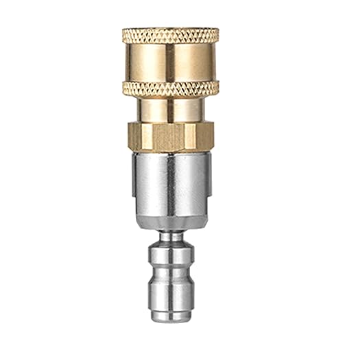 Giunto girevole resistente da 6,35 mm, attacco rapido per pulitore a pressione, aumenta l'efficienza e la flessibilità, autobloccante, attacco rapido, girevole a 360 gradi, pressione rapida