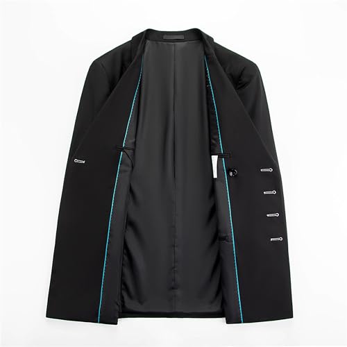 Men's Double Breasted Suit Jacket Button Solid Slim Sports Coats Prom Party Wedding Business Blazers4