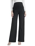 CFRTMTBB Maternity Pants for Work Wide Leg Over Belly Pregnancy Casual Stretchy Trousers Dress Business Pants...
