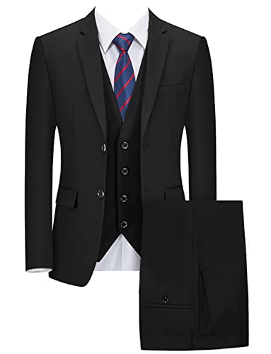 Costume pour hommes veste avec aération au dos gilet pantalon professionnel