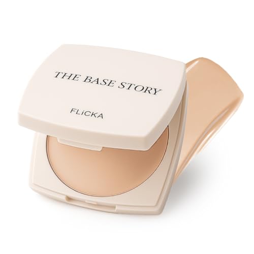 FLiCKA The Base Story Cream Foundation for Face Makeup 8.5gm | Medium to High Coverage | Waterproof & Long Lasting | Smooth & Matte Finish with SPF | All Skin Types | 02 Beige