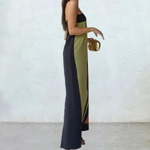 ACOSAP Women Y2k Strapless Maxi Dress Summer Backless Floral Long Tube Dress Off Shoulder Cocktail Party Dress3