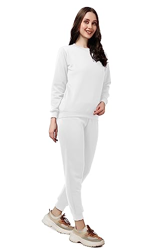 Image of Women's Full Sleeves Round Neck Winter wear Casual Fit Sweatshirt and Jogger Set Cotton Stretchable Comfort Fit and Warm for Cold Season for Everyday Winter Season Wear