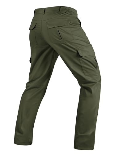 TACVASEN Men's Tactical Pants Water Resistant Lightweight Cargo Work Pants