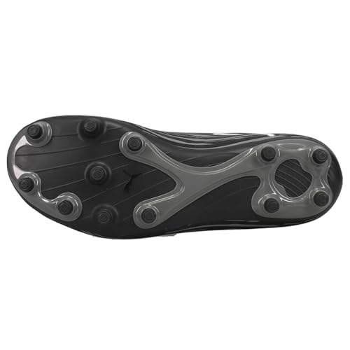 PUMA PUMA Men's RAPIDO III FIRM GROUND/ARTIFICIAL GROUND Soccer Cleat, Puma Black-Puma White-CASTLEROCK, 12.5