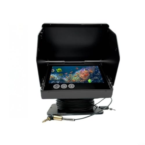 Kivivaka Cámara de pesca subacuática portátil con pantalla IPS, gran angular e IR para visión nocturna para pesca en hielo, mar y lago, batería de larga duración (A)