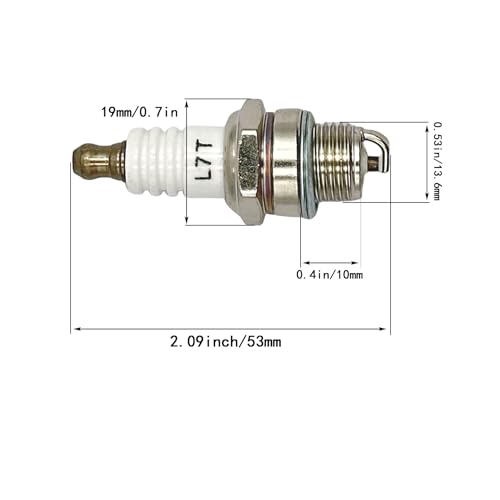 6pcs L7T Spark Plug Replaces NGK BPM7A CJ8 RCJ6Y RCJ7Y More Types Sparkplug for 2-Stroke Small Engine Compatible with Echo Husqvarna Stihl Kawasaki Blowers Trimmers Brushcutters Chainsaw Lawnmower
