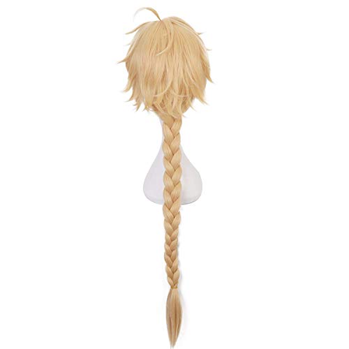 Anime Cosplay Wig, Genshin Impact Wig, with two Wig Caps, for Halloween Party & etc. (Aether Cosplay) - Image 4