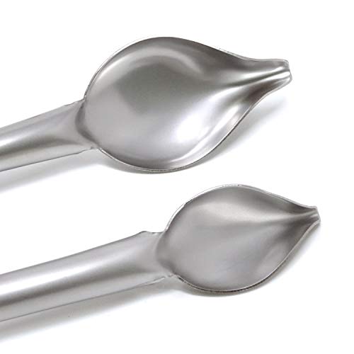 Honbay 2Pcs Stainless Steel Saucier Spoon Caviar Spoons Drizzle Spoon Multi-Use Chocolate Drawing Spoons With Tapered Spout Pencil Filter Spoons For Decorating Plates (2 Size) #TOP3