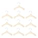 Cabilock 10pcs Pet Hanger Wood Hangers Dollhouse Clothes Pet Clothes Hangers Metal Coat Hanger Doll House Accessories Portable Dog Clothes Hangers Clothes Rack Pet Supplies Baby Mini Wooden