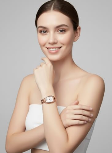 Image of Designer Stylish Watch Elegant Classic Casual Wrist Watch Square Small Face Ultra Slim Ladies Watches