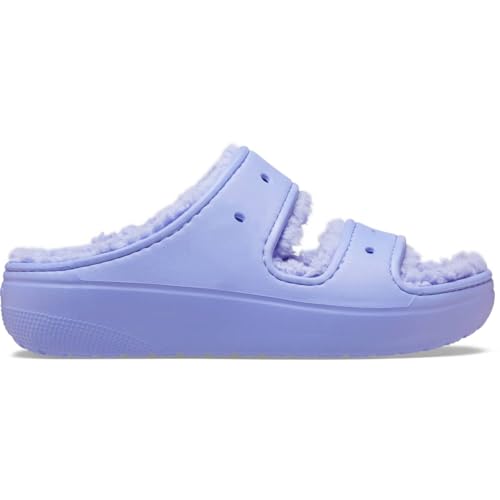 Image of Crocs Unisex-Adult Classic Cozzzy Sandals, Fuzzy Slippers and Slides, Digital Violet, 14 Men /16 Women