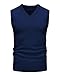 Men’s V-Neck Sleeveless Sweater Vest – Solid Black Knit Vest for Men, Classic Pullover Style, Mens Sweater Vest