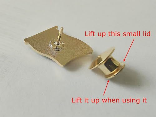 Image of vmcoatdu Country Flag Backs Locking Pin Keepers Locking Clasp Pin Badge International Travel Brooch Metal Alloy Souvenir Pin 0.75x0.7 Inch Small Pin
