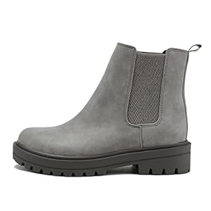 Soda Pilot ~ Women Lug Sole Low Heel Chelsea Fashion Ankle Bootie w/Double Elastic Gore