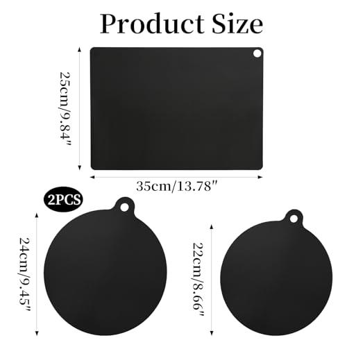 4 Stück Induktionsschutzmatte(0.7mm), Herdabdeckplatte,Induktionsfeld Abdeckung – Hitzebeständig bis 260°C,Antirutsch Ceranfeld Schutz,Kochfeld Abdeckung,Induktionsmatte Set,Herdplatten Abdeckungen