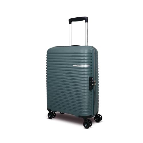 Image of American Tourister Liftoff+|Small Size Cabin Trolley Bag (55 cm) for Travel|360 8 Wheel Spinner Travel Luggage|Hard Case Polypropylene (PP) Suitcase|Mounted TSA Lock|Dark Olive