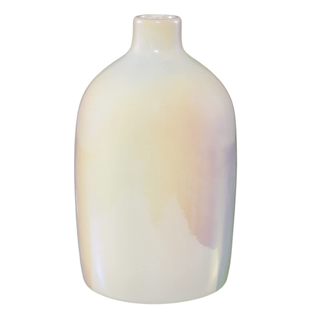 Ngdfgr As Known Vase Ceramic Rainbow Vases,Pearl Ceramic Small Vase Handmade Arranging Flowers Vases Countertop Adornment Living Room Decor Minimalism (Style),Style-D
