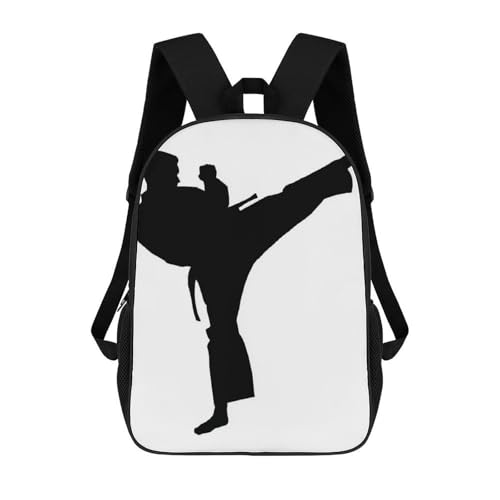 Laptop Backpack Large Computer Bag Water Resistant Bookbag Taekwondo Martial Arts Travel Bag with Lots of Pockets