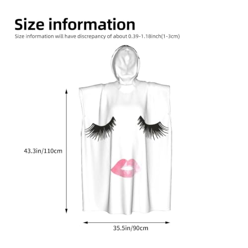 Poncho microfibre imprimé cils : fini la serviette trempée qui pèse lourd