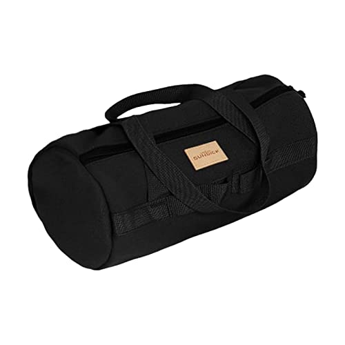 Harilla Tasche für Zeltpflöcke, Aufbewahrungstasche für Zeltpflöcke, Aufbewahrungsorganizer für Schraubheringe, Werkzeugtasche mit großem Fassungsvermögen für Camping, Wohnwagen, Schwarz 35 × 15 cm