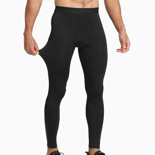 Legging de base homme thermique de compression en polaire