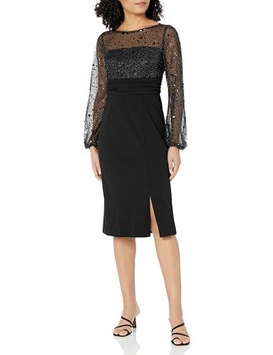 JS Collections Women's Bristol Sheath Cocktail Dress, Black