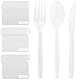 Venprodium 150 Stück PlastikBesteck Set, Party Besteck Plastik mit Plastikgabeln, Plastikmesser und PlastikLöffel, BPA Frei, Besteckset Mehrweg, für Familienfeiern, Outdoor Dinner (Transparent)