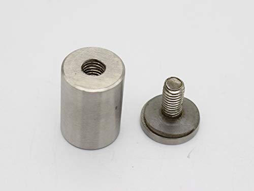 Image of RAB Glass Sturd Stainless Steel Standoff Screws, Mounting Glass Hardware (SIZE:-1 inch X 1.5 inch (22mm), COLOR:- Silver, PACK OF 4 PCS)
