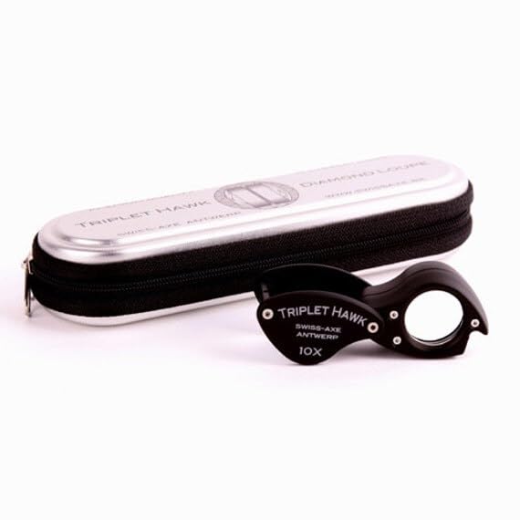 Triple Hawk Triple Hawk 10x Diamond Loupe by Swiss Axe, Black