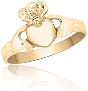 10K Yellow Gold Irish Claddagh Ring – Love – Loyalty – Friendship – Marriage – Engagement – Promise