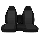 Fioqe Front 60/40 Split Bench Seat Covers with Console Armrest Truck Seat Cover,...