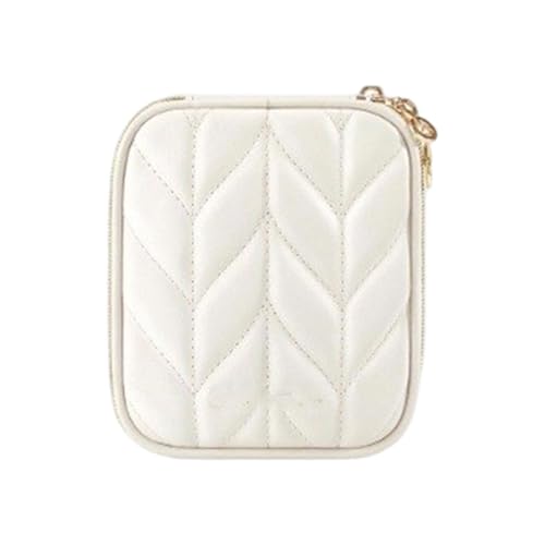 Étui de voyage bijoux cuir PU élégant avec porte-bagues luxe