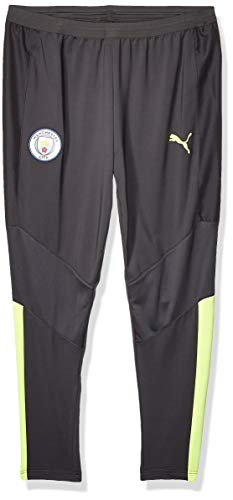 PUMA Mens Manchester City Training Pants Medium, Asphalt/Fizzy Yellow