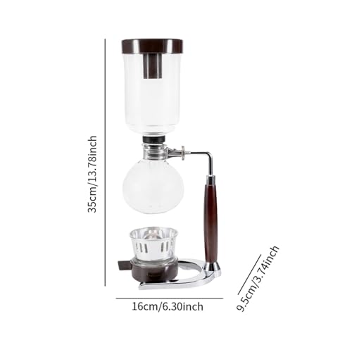 Image of Siphon Coffee Maker Sturdy Coffee Brewer Elegant Vacuum for Home Cafe 360ML