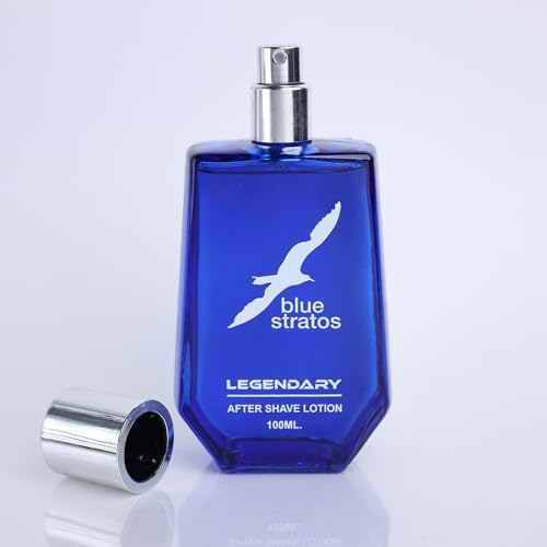 Image of Blue Stratos Legendary After Shave Lotion 100 ml | Skin Repair After Shave lotion For Cooling & immediate Relief | calms and soothes skin | Daily Use Aftershave Lotion for Men.