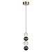 Alora Lighting PD321815NB Onyx - 11W LED Pendant-15.13 Inches Tall and 4.38 Inches Wide, Finish Color: Natural Brass