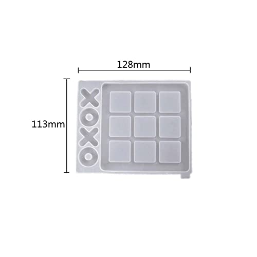 1 Piece Tic Tac Toe Mold Fun Family Chess Resin Mould XO Board Mold for DIY Family Party DIY Making - Image 2