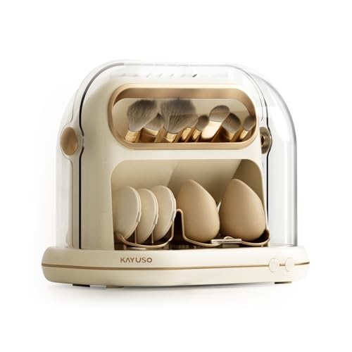 KAYUSO 3-in-1 Automatic Makeup Brush Dryer and Storage