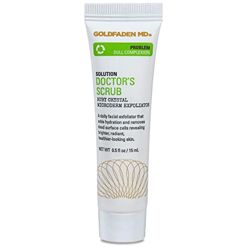 Microderm Daily Facial Exfoliator Microdermabrasion Doctor’s Scrub for Face | w/ Ruby Crystals, Hyaluronic Acid Seaweed Extract TRIAL .5 Fl Oz