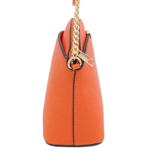 Image of FashionPuzzle Saffiano Small Dome Crossbody bag with Chain Strap