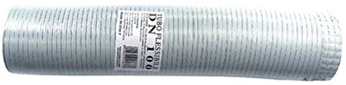 Tubo fumi flessibile estensibile alluminio BIANCO 160 mm da 0,5 a 3 mt