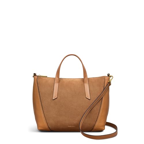 RADLEY London Kendal Terrace Women's Leather Medium Ziptop Satchel Bag, Dark Butter