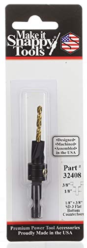 Make It Snappy 32408 Tools 1/8 Inch X 3/8 Inch 3-Flute Flat Bottom Counterbore thumb #1