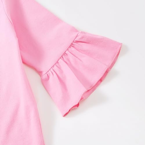 LYSMuch Kids Toddler Baby Girls Birthday Outfits Princess Vest Long Sleeve Shirt Mesh Bubble Tutu Skirt Set4