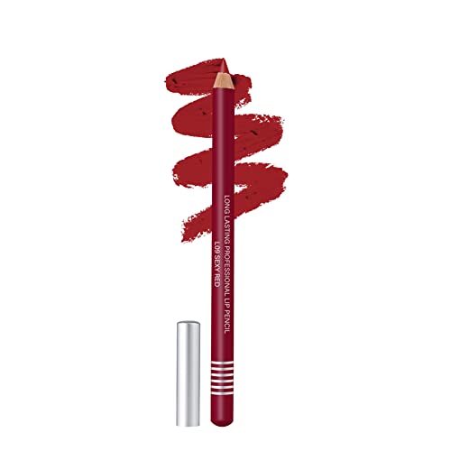 Image of Colors Queen Lip Liner Pencil | Long Lasting & Waterproof Formula | Matte Lip Liner Pencil for Women (L-09, Sexy Red)